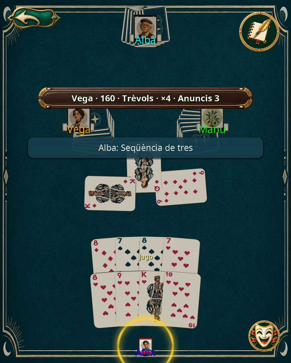 Vuit cartes en vertical · Tauleta · Vertical