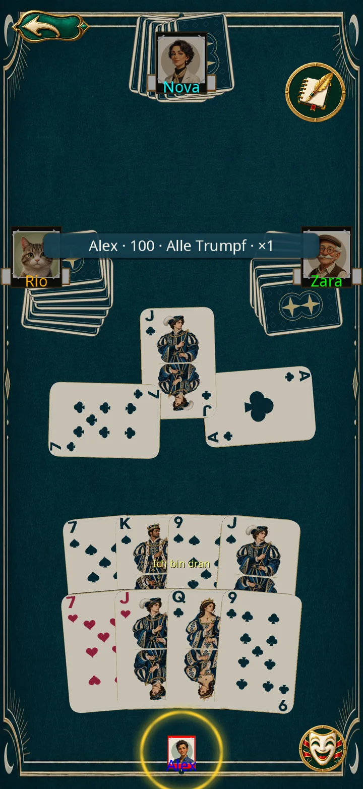 Acht Karten im Hochformat · Smartphone · Hochformat
