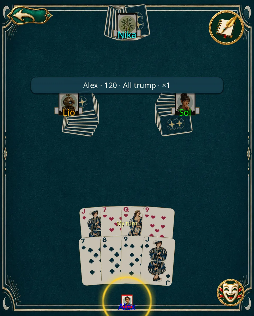 Eight cards in portrait · Tablet · Portrait