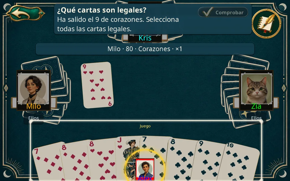Leer una jugada legal · Tableta · Horizontal