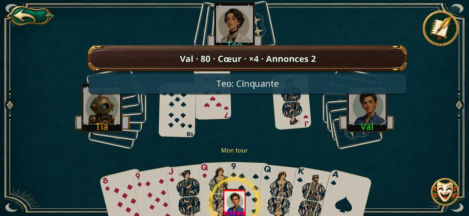 La table en paysage · Téléphone · Paysage