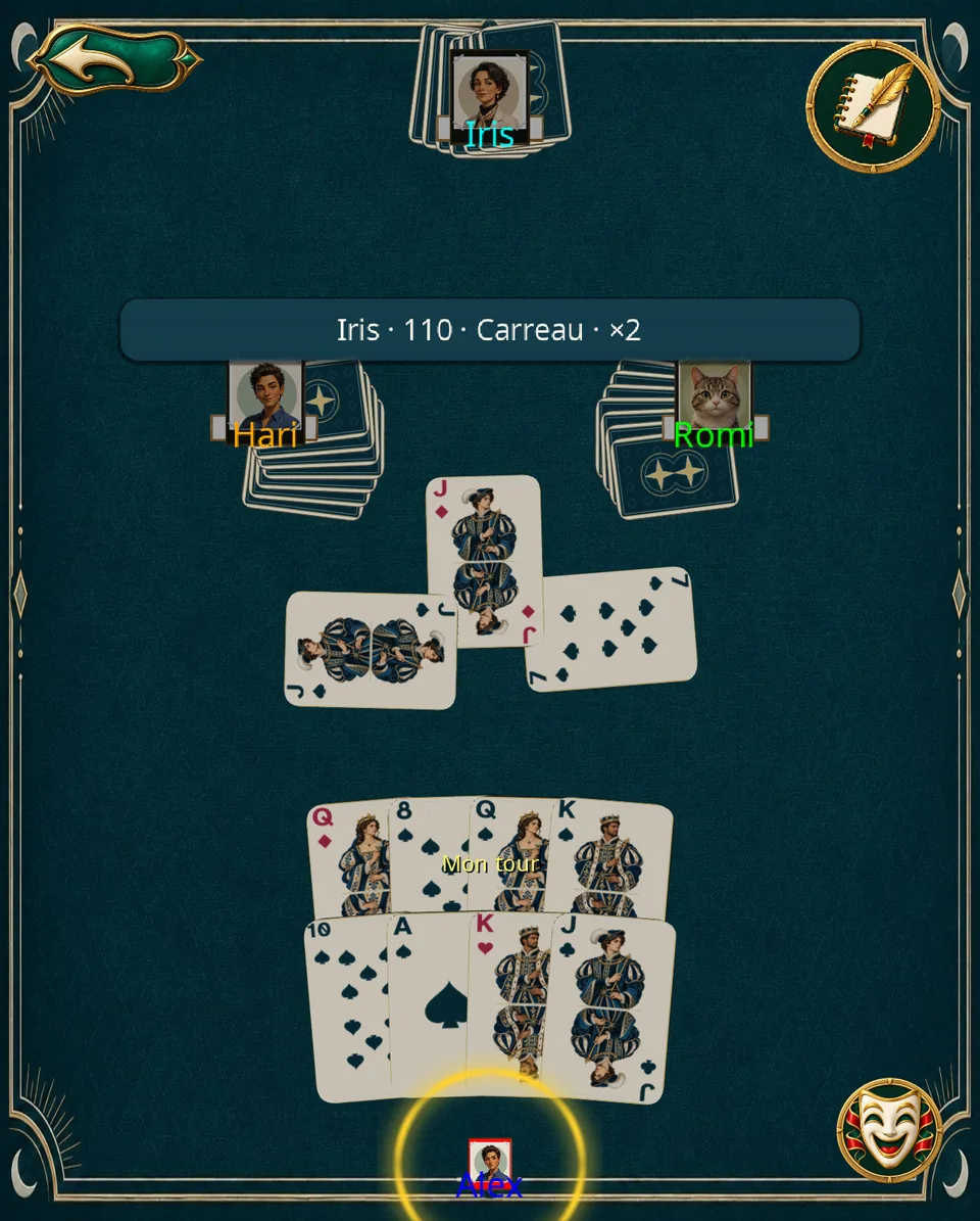Huit cartes en portrait · Tablette · Portrait