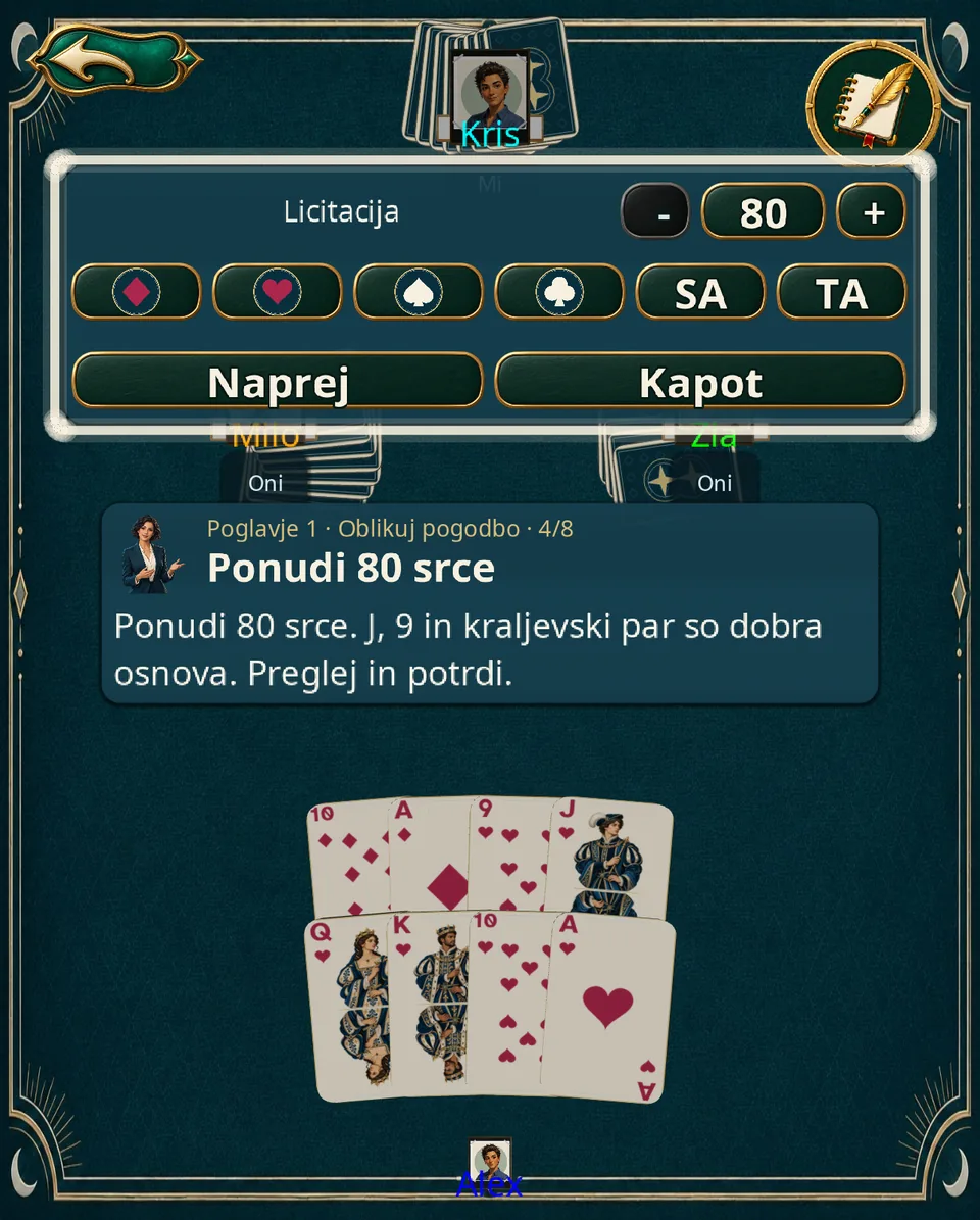 Prva vodena pogodba · Tablica · Pokončno